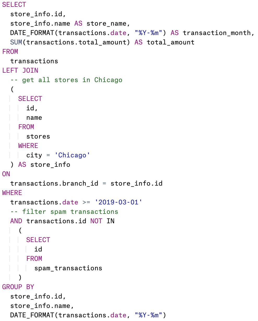 Improve your SQL with these templates for formatting and documentation